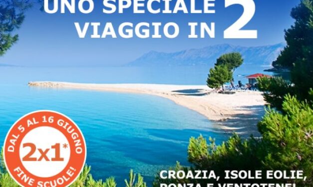 Snav: Croazia, Eolie, Ponza, Ventotene – speciale 2×1 fino al 16 giugno 2019