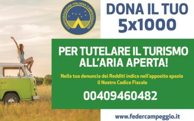 Dona il tuo 5×1000 per tutelare il turismo all’aria aperta !